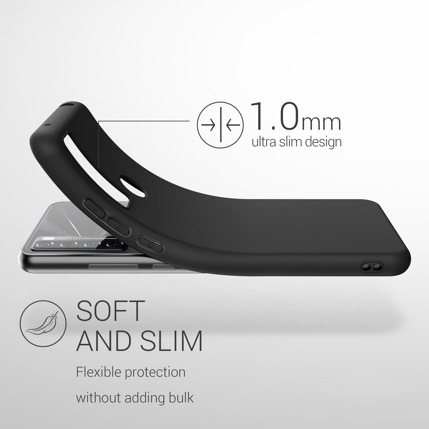 kwmobile Case for TCL 20 SE - Wireless Charging - Protective Cover