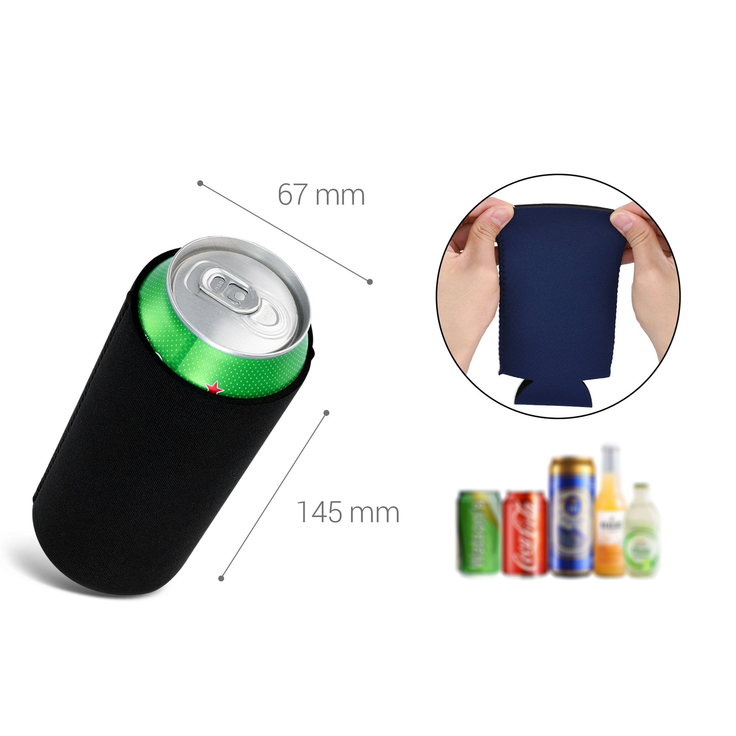 kwmobile Can Dosenkühler für Bierdosen und andere Getränkedosen 7 x 14 cm - Sonstiges
