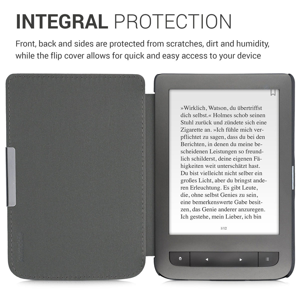 eReader Case for Pocketbook Touch Lux 3/Basic Lux/Basic Touch 2 with Auto Sleep