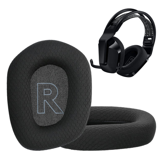 kwmobile 2x Velours Ohr Polster für Logitech G733 Ohrpolster - Ersatz Ohrpolster - Kopfhörer Ersatzteile - Kopfhörer Ersatzpolster für Over Ear Headphones Schwarz  