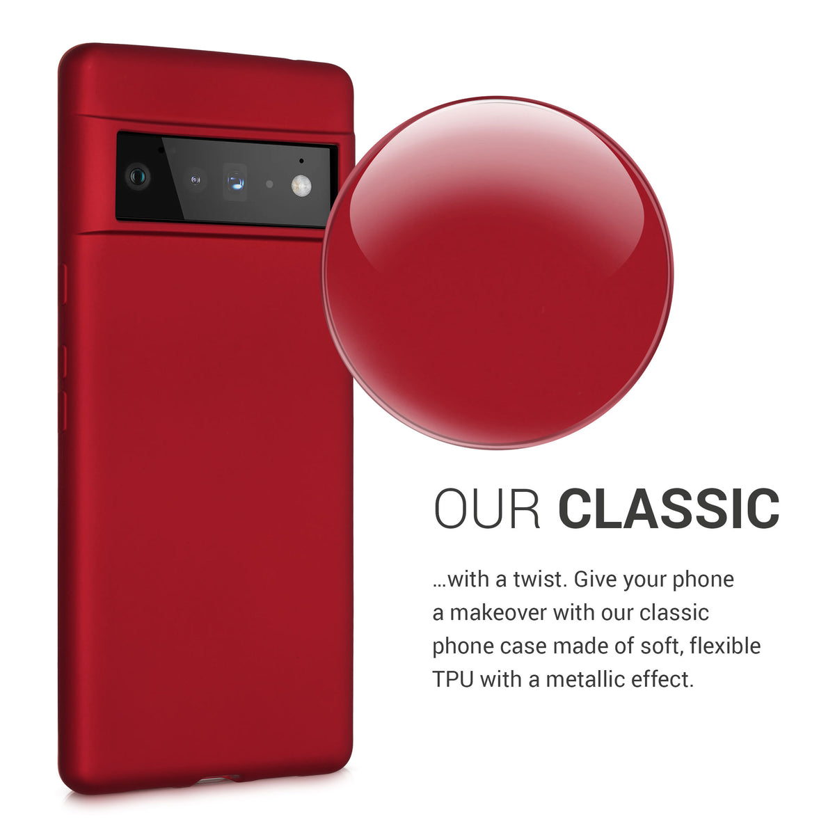 kwmobile Phone Case for Google Pixel 6 Pro - Shimmering Silicone Case - Protective Cover