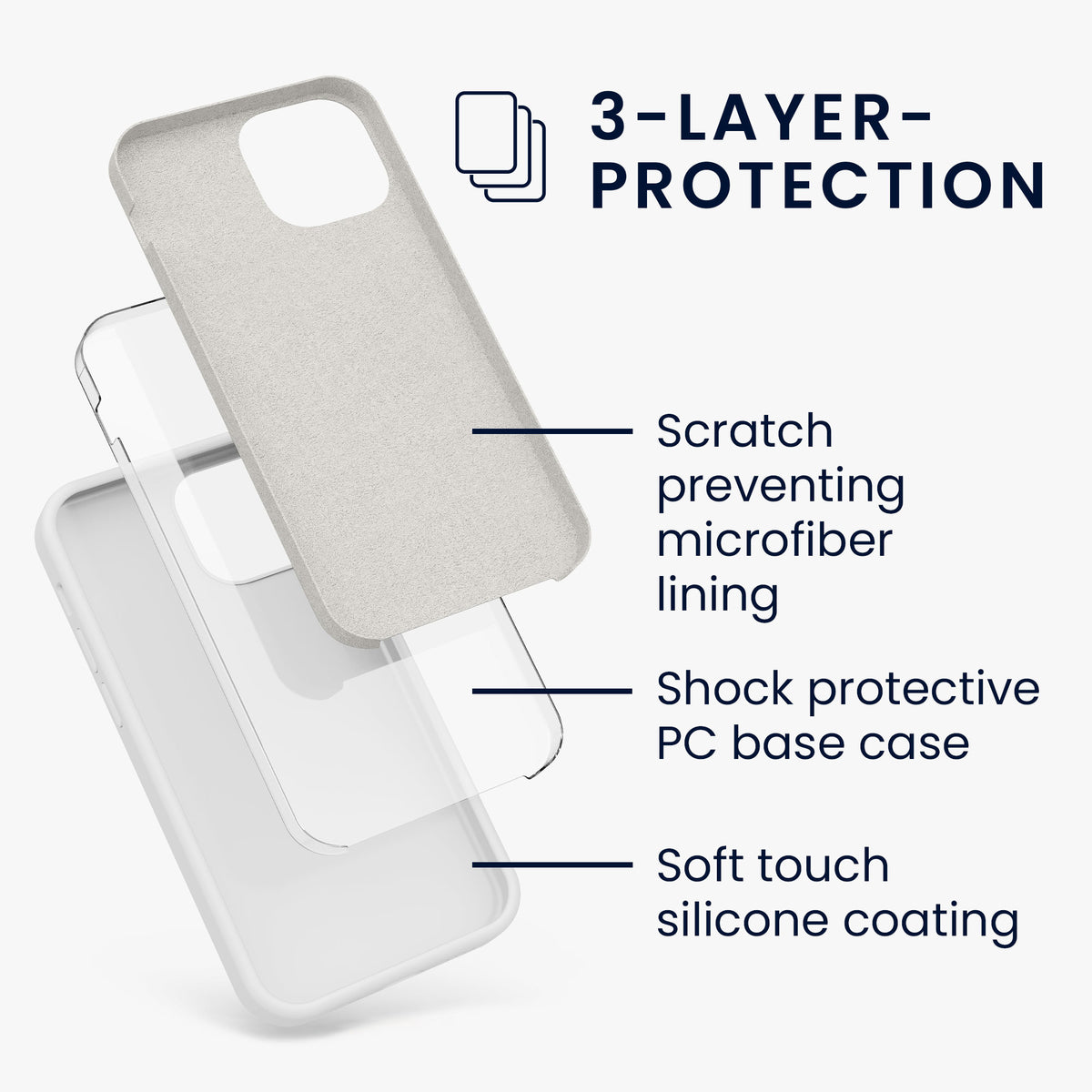 kwmobile Phone Case for iPhone 13 mini Case, for iPhone 13 mini Cover - Silicone Case - Wireless Charging