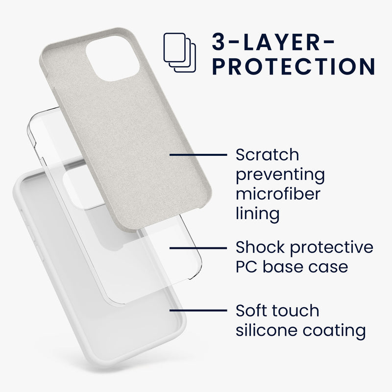 kwmobile Phone Case for iPhone 13 mini Case, for iPhone 13 mini Cover - Silicone Case - Wireless Charging