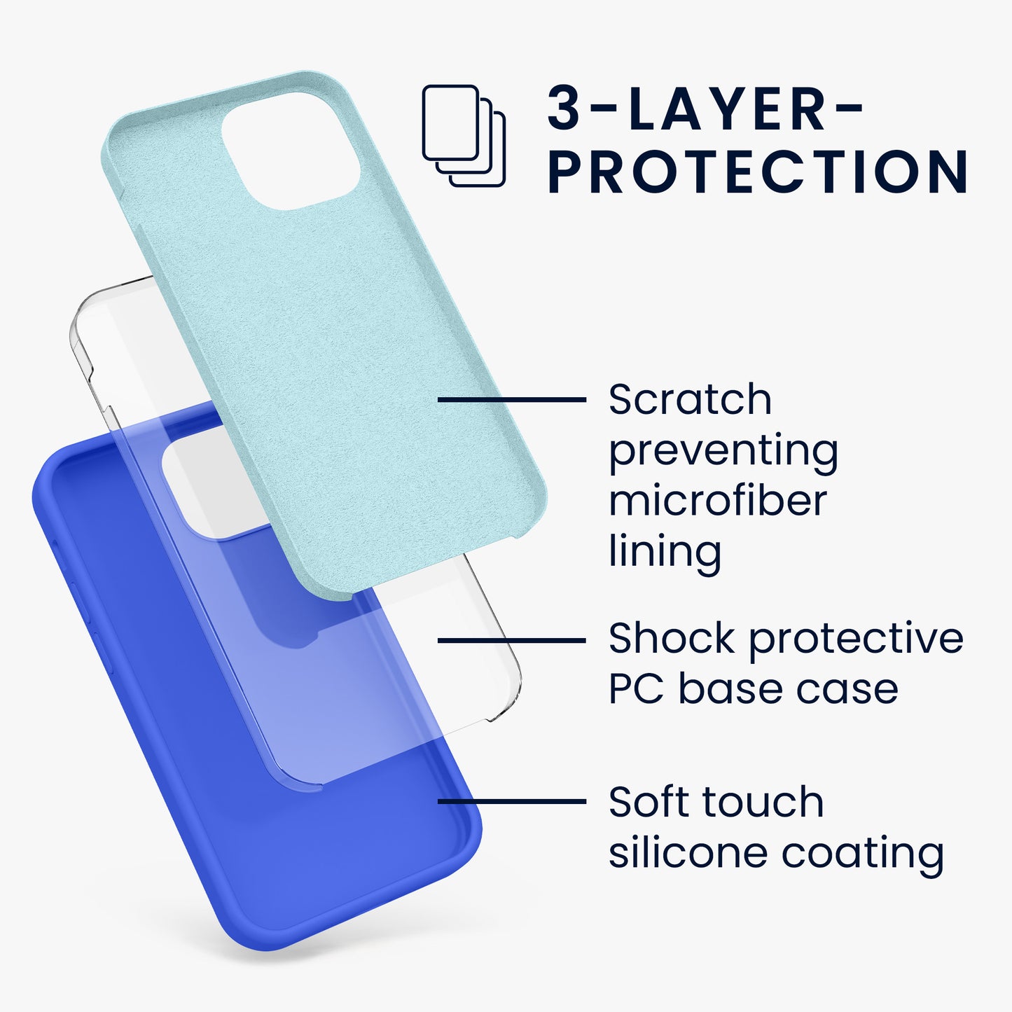 kwmobile Phone Case for iPhone 13 mini Case, for iPhone 13 mini Cover - Silicone Case - Wireless Charging