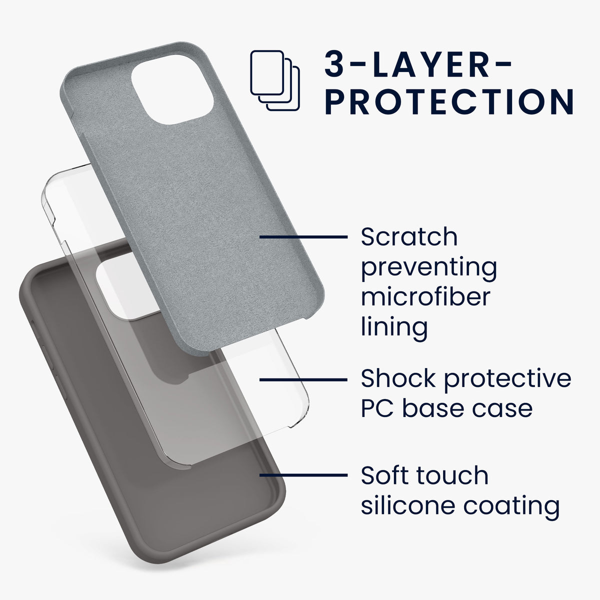 kwmobile Phone Case for iPhone 13 mini Case, for iPhone 13 mini Cover - Silicone Case - Wireless Charging