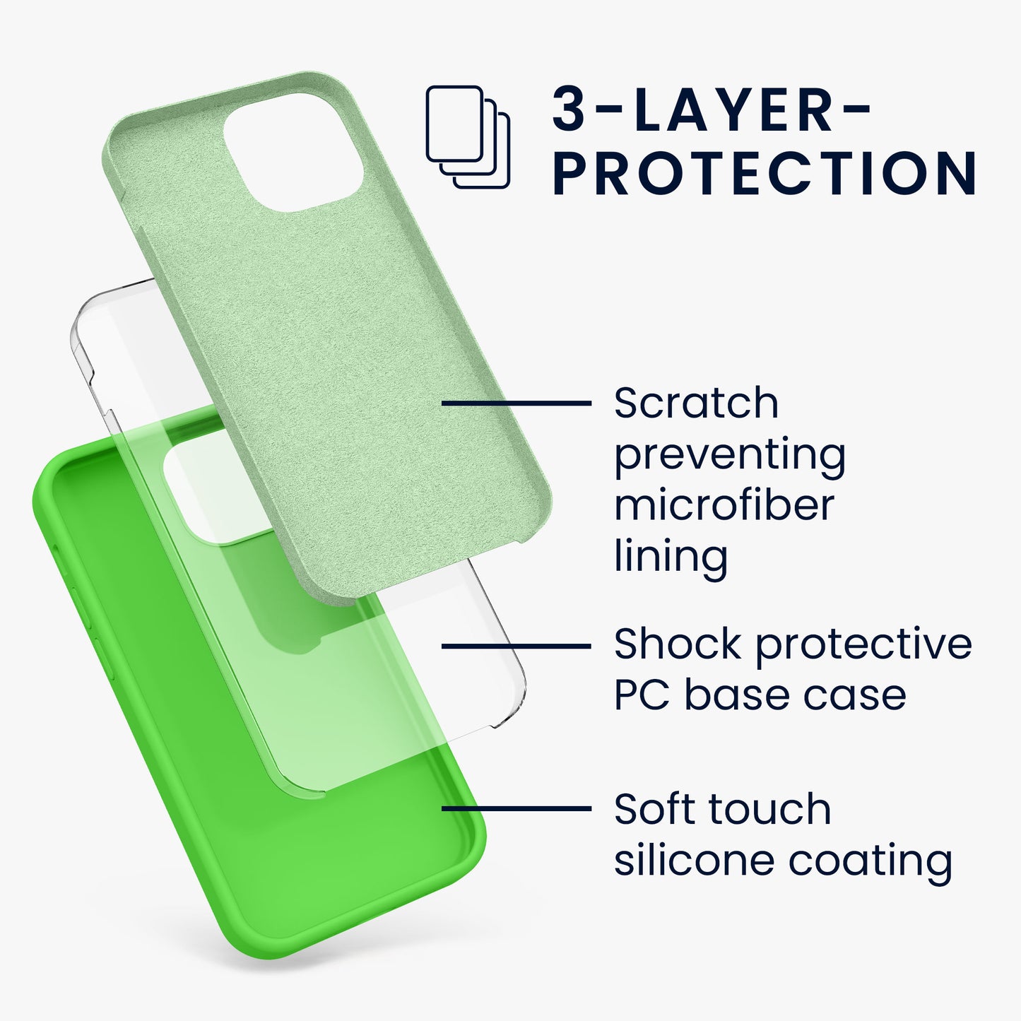 kwmobile Phone Case for iPhone 13 mini Case, for iPhone 13 mini Cover - Silicone Case - Wireless Charging