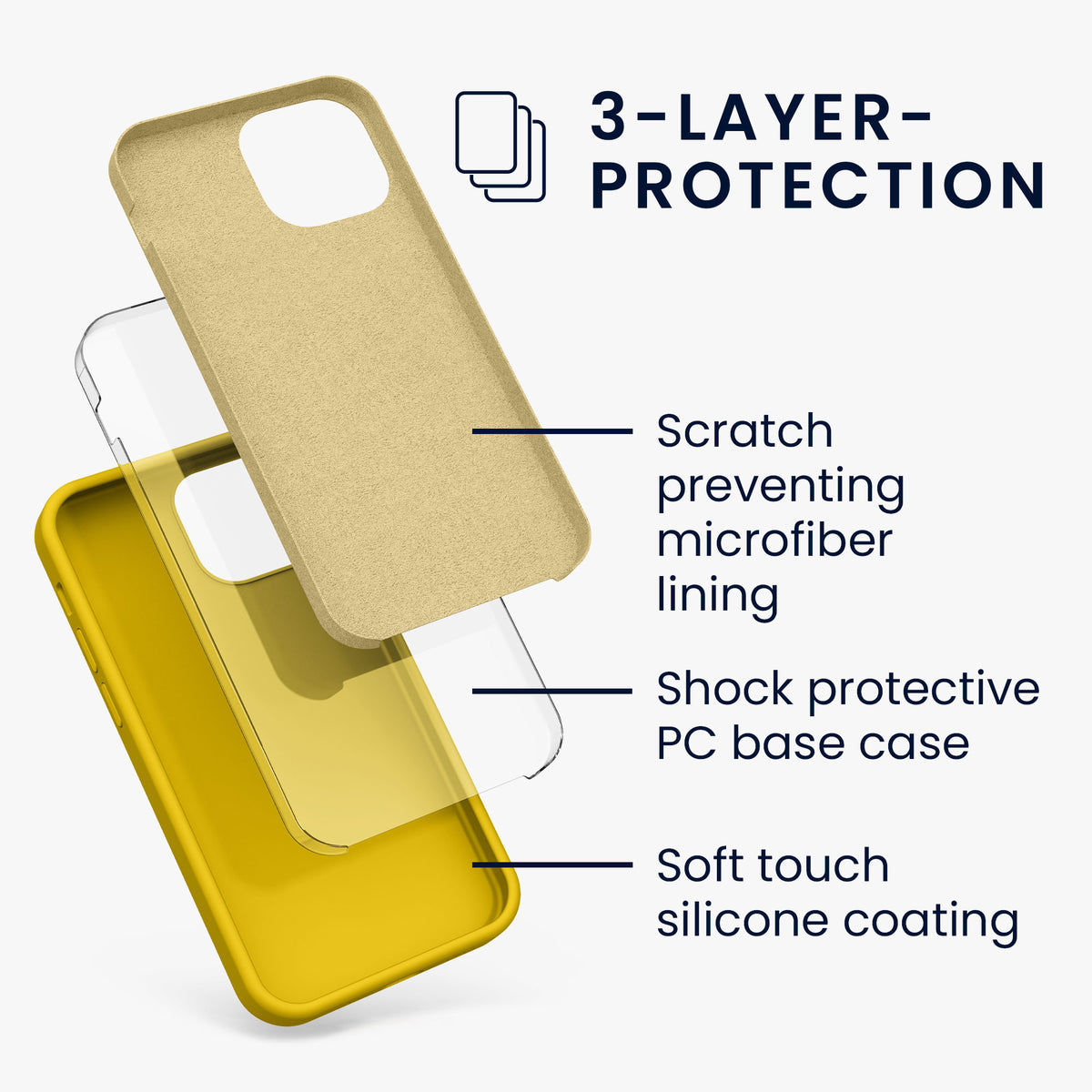 kwmobile Phone Case for iPhone 13 mini Case, for iPhone 13 mini Cover - Silicone Case - Wireless Charging
