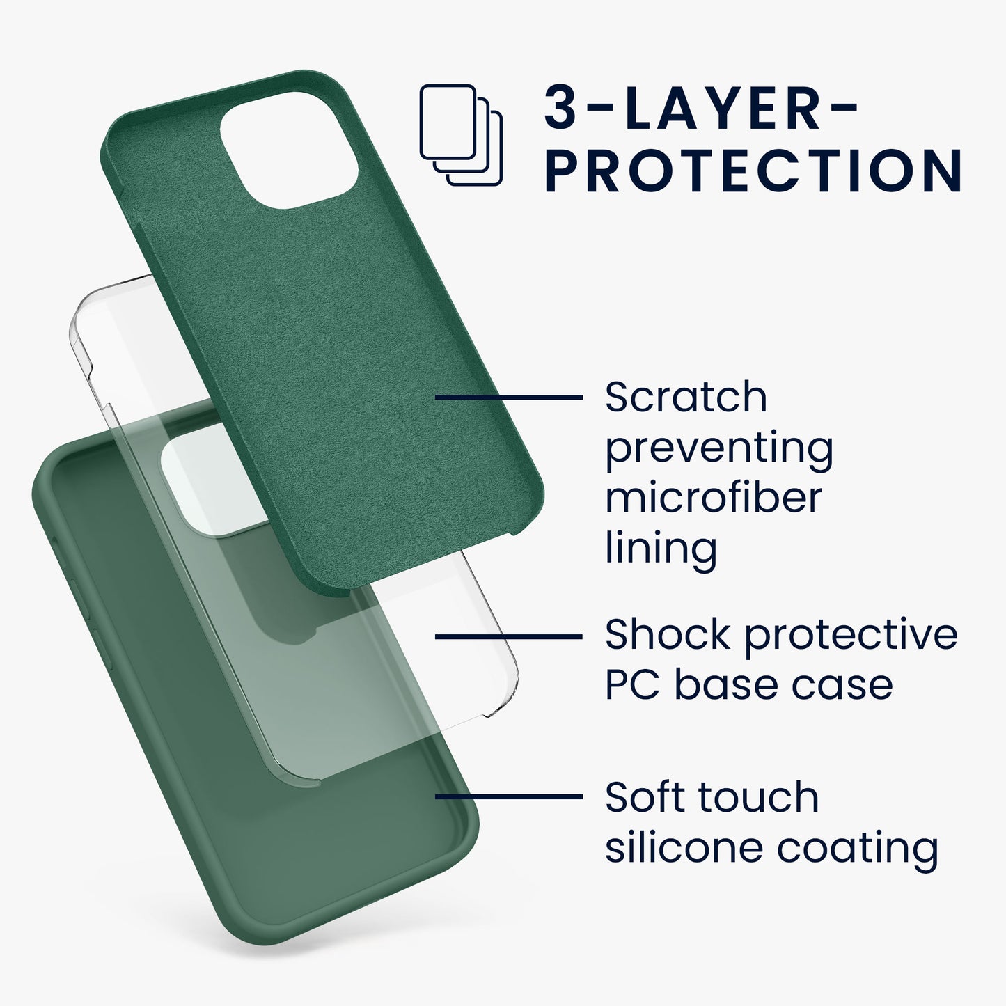 kwmobile Phone Case for iPhone 13 mini Case, for iPhone 13 mini Cover - Silicone Case - Wireless Charging
