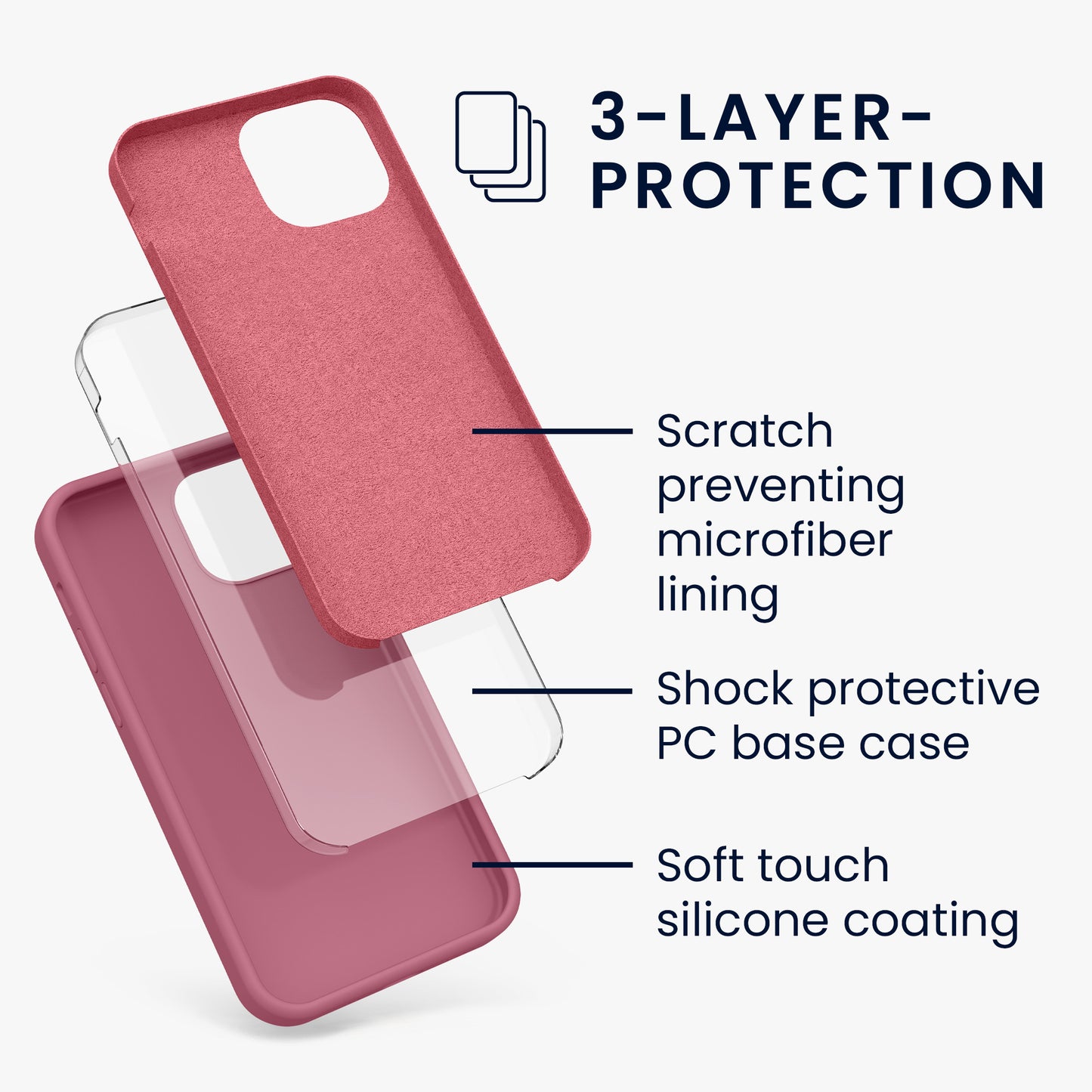 kwmobile Phone Case for iPhone 13 mini Case, for iPhone 13 mini Cover - Silicone Case - Wireless Charging
