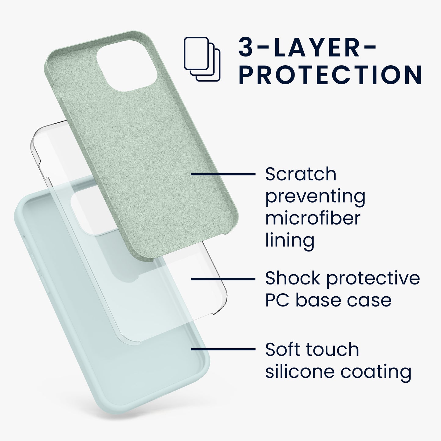 kwmobile Phone Case for iPhone 13 mini Case, for iPhone 13 mini Cover - Silicone Case - Wireless Charging