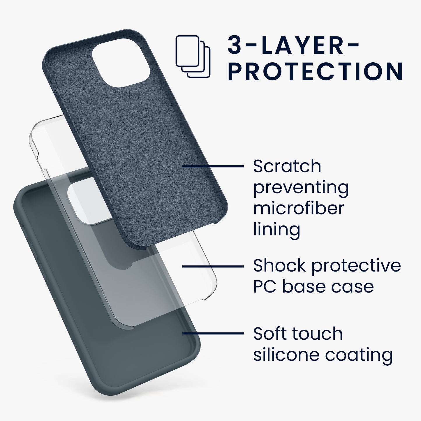 kwmobile Phone Case for iPhone 13 mini Case, for iPhone 13 mini Cover - Silicone Case - Wireless Charging