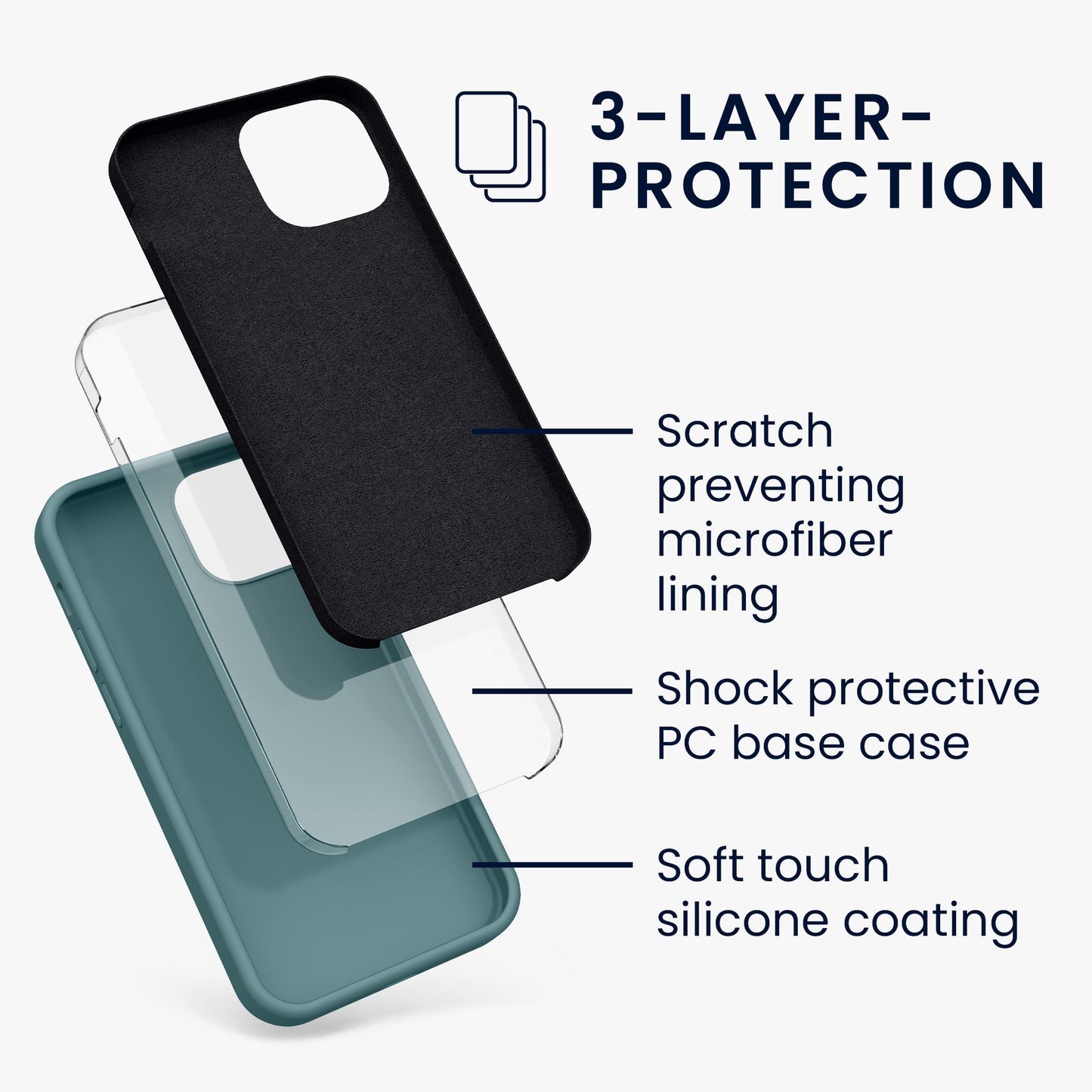 kwmobile Phone Case for iPhone 13 mini Case, for iPhone 13 mini Cover - Silicone Case - Wireless Charging