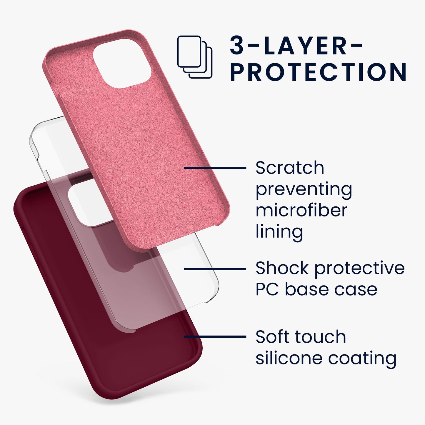 kwmobile Phone Case for iPhone 13 mini Case, for iPhone 13 mini Cover - Silicone Case - Wireless Charging