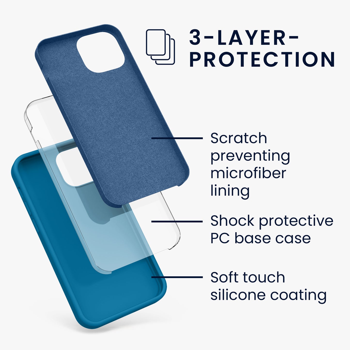 kwmobile Phone Case for iPhone 13 mini Case, for iPhone 13 mini Cover - Silicone Case - Wireless Charging