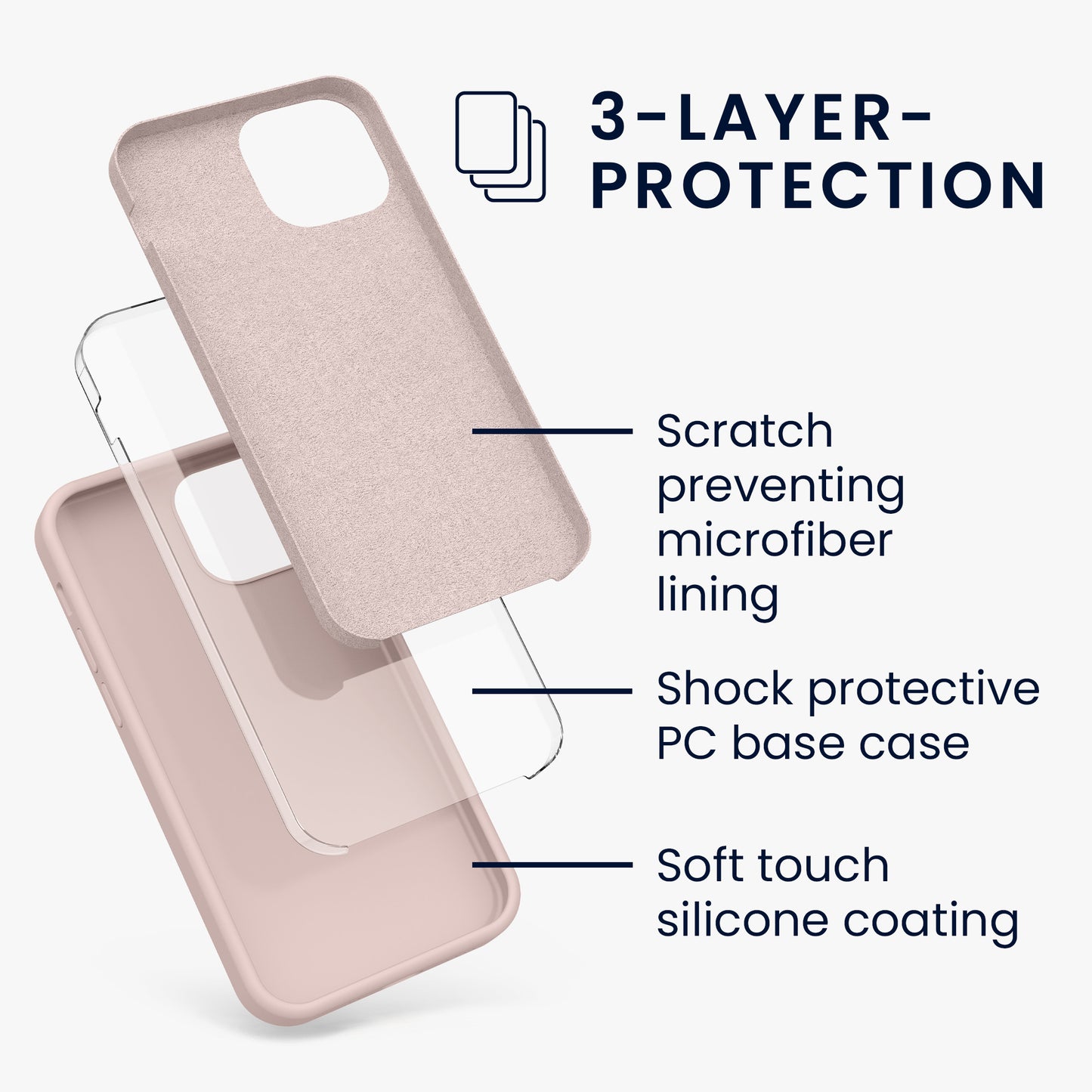 kwmobile Phone Case for iPhone 13 mini Case, for iPhone 13 mini Cover - Silicone Case - Wireless Charging