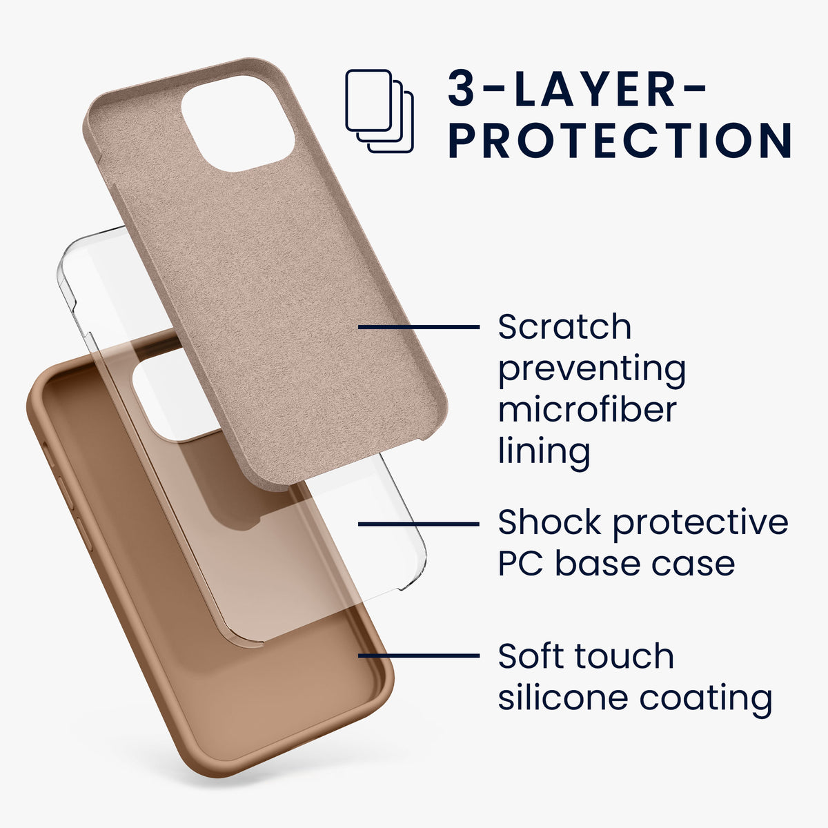 kwmobile Phone Case for iPhone 13 mini Case, for iPhone 13 mini Cover - Silicone Case - Wireless Charging