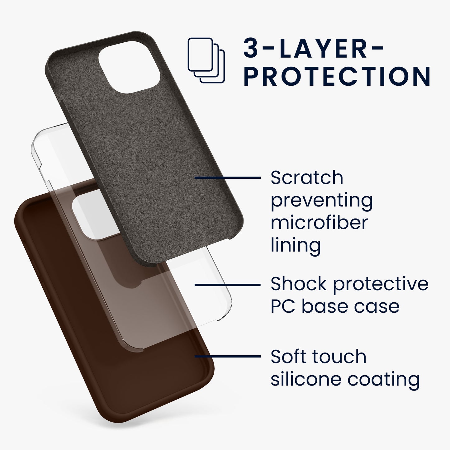 kwmobile Phone Case for iPhone 13 mini Case, for iPhone 13 mini Cover - Silicone Case - Wireless Charging