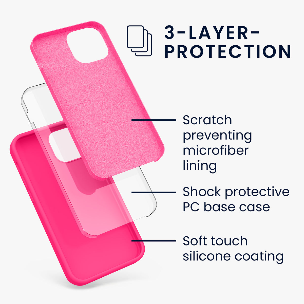 kwmobile Phone Case for iPhone 13 mini Case, for iPhone 13 mini Cover - Silicone Case - Wireless Charging