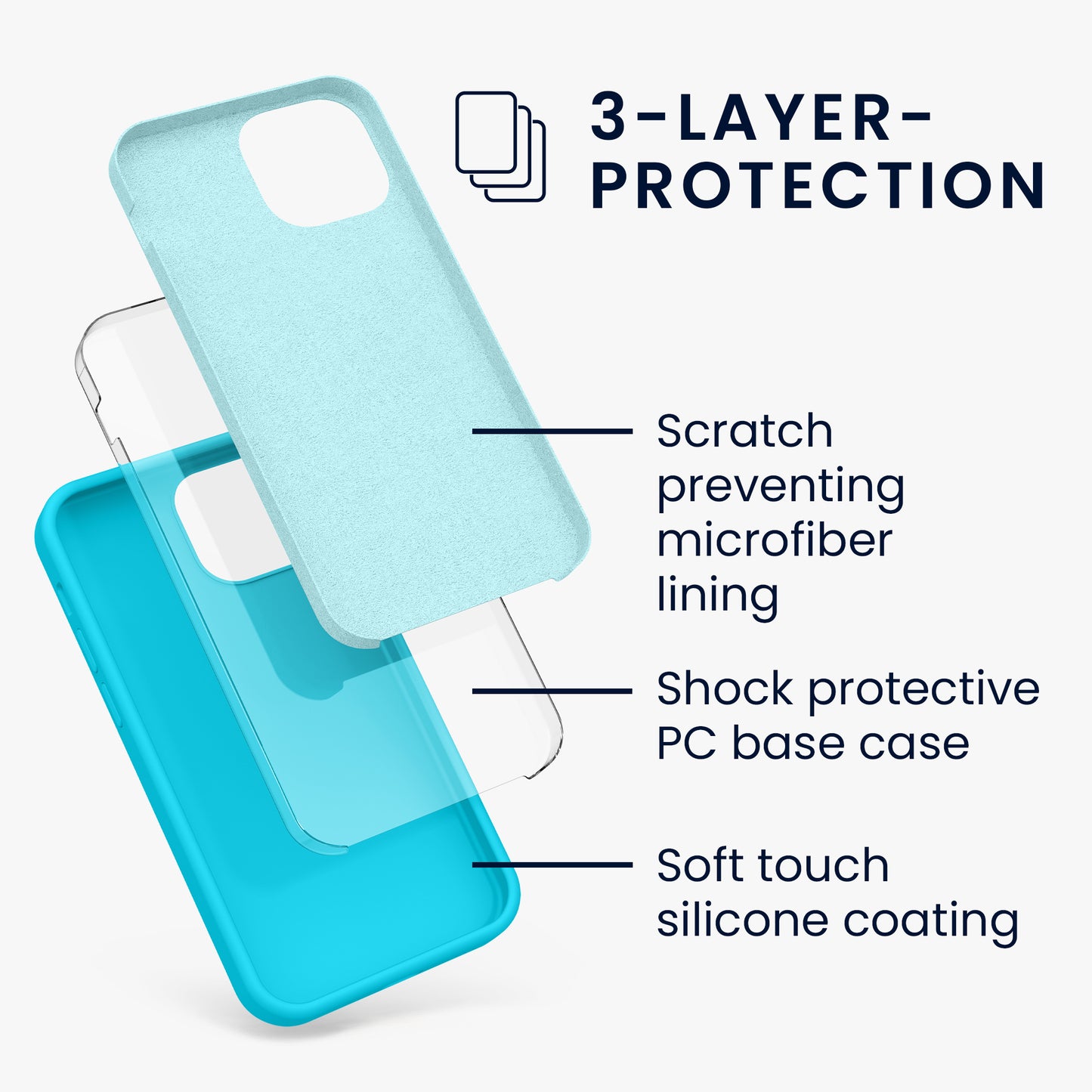 kwmobile Phone Case for iPhone 13 mini Case, for iPhone 13 mini Cover - Silicone Case - Wireless Charging