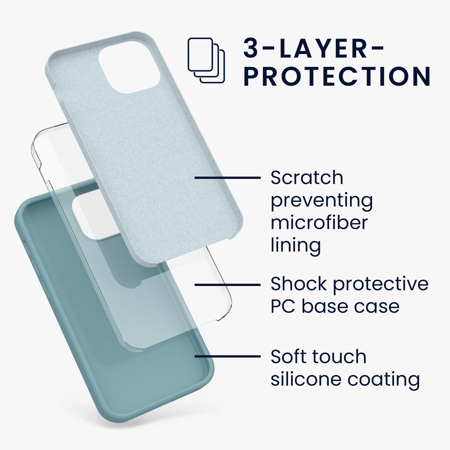 kwmobile Phone Case for iPhone 13 mini Case, for iPhone 13 mini Cover - Silicone Case - Wireless Charging