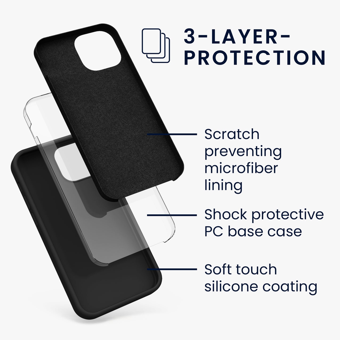 kwmobile Phone Case for iPhone 13 mini Case, for iPhone 13 mini Cover - Silicone Case - Wireless Charging
