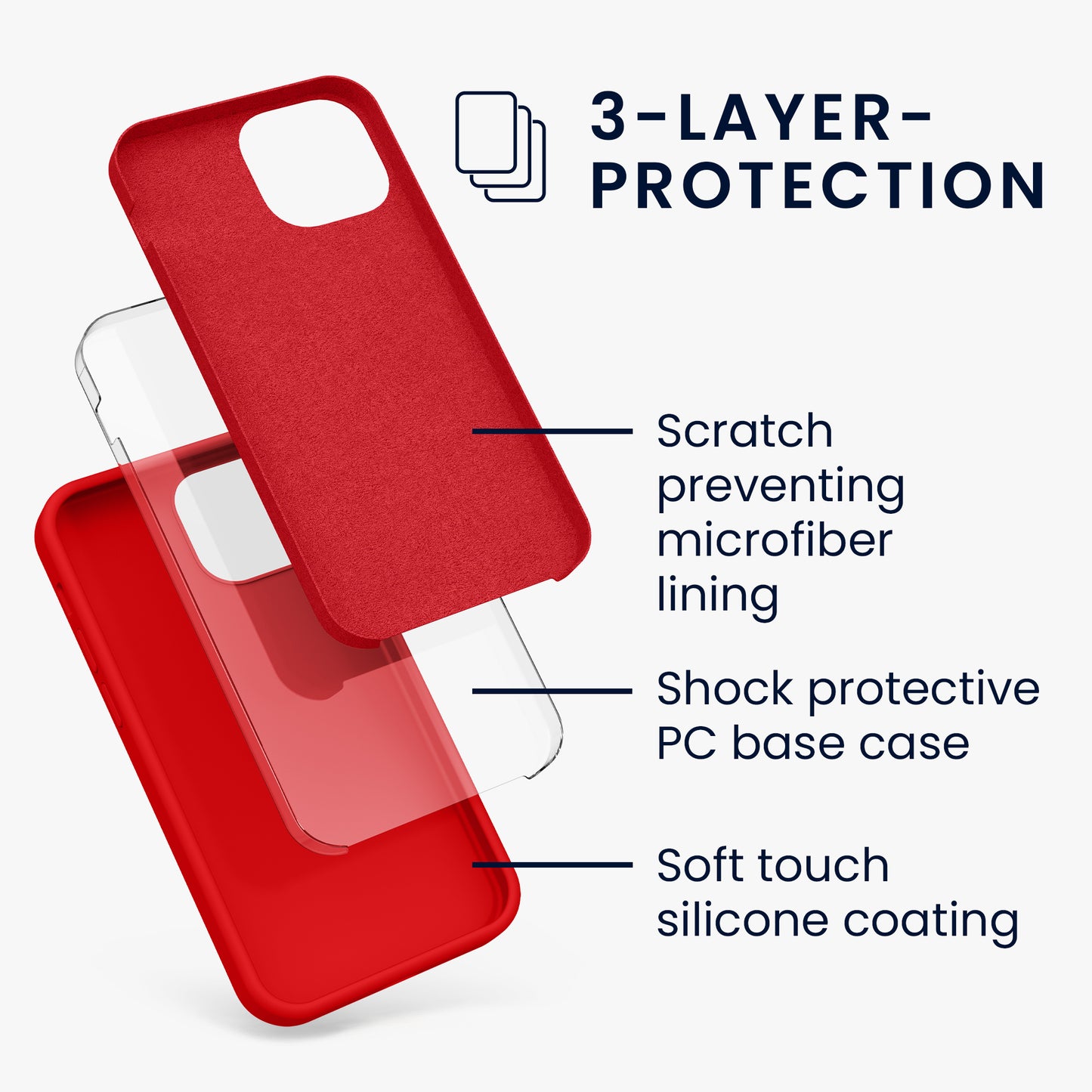 kwmobile Phone Case for iPhone 13 mini Case, for iPhone 13 mini Cover - Silicone Case - Wireless Charging