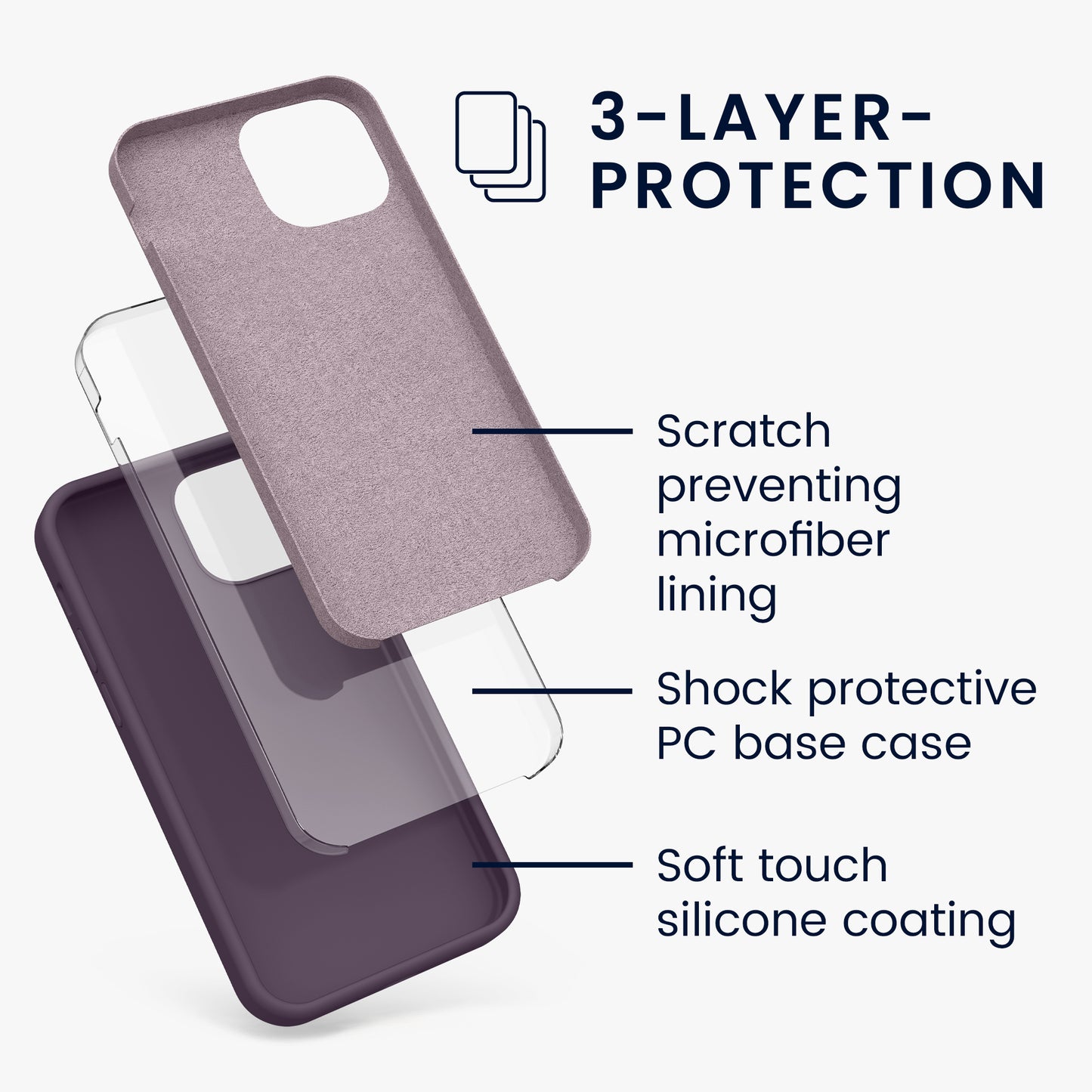 kwmobile Phone Case for iPhone 13 mini Case, for iPhone 13 mini Cover - Silicone Case - Wireless Charging