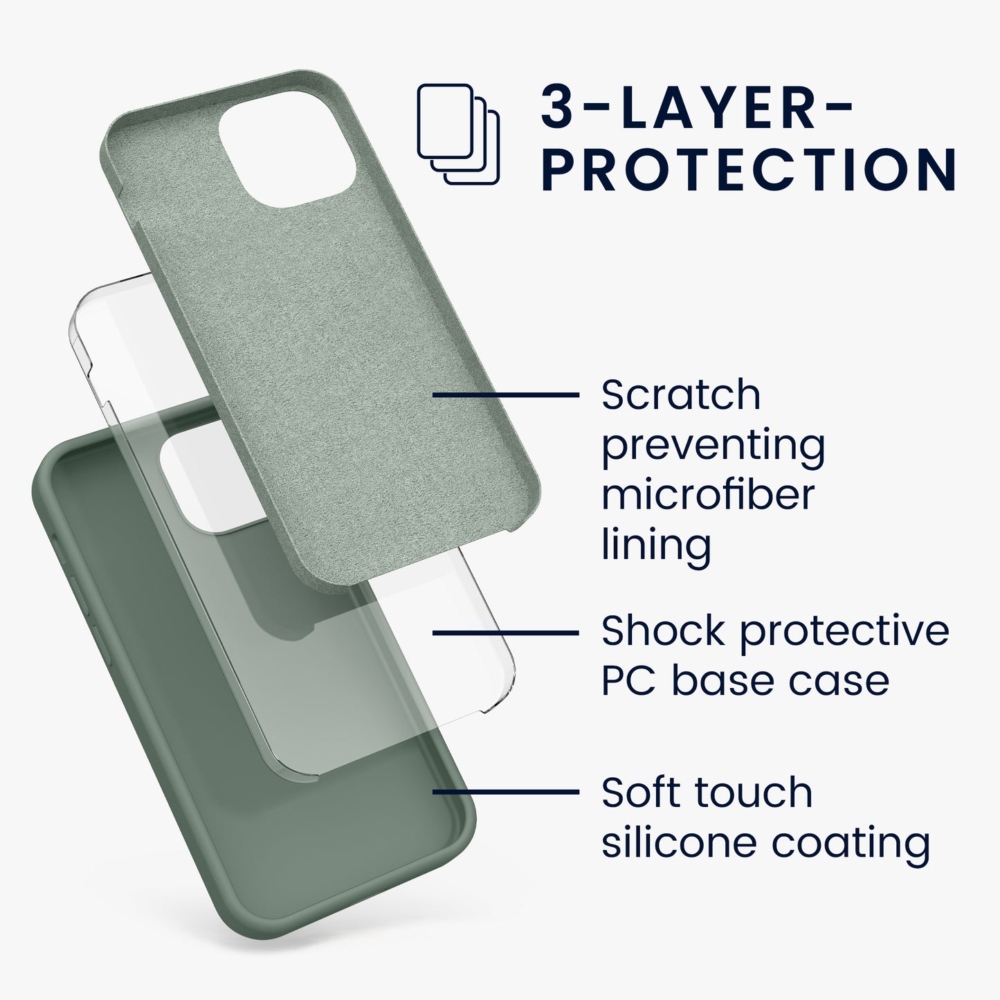 kwmobile Phone Case for iPhone 13 mini Case, for iPhone 13 mini Cover - Silicone Case - Wireless Charging