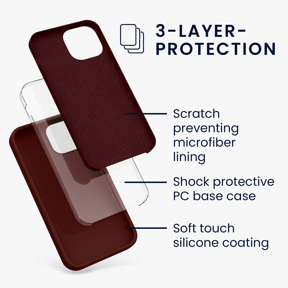kwmobile Phone Case for iPhone 13 mini Case, for iPhone 13 mini Cover - Silicone Case - Wireless Charging