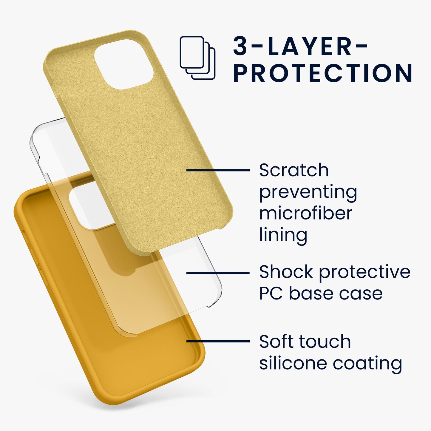 kwmobile Phone Case for iPhone 13 mini Case, for iPhone 13 mini Cover - Silicone Case - Wireless Charging