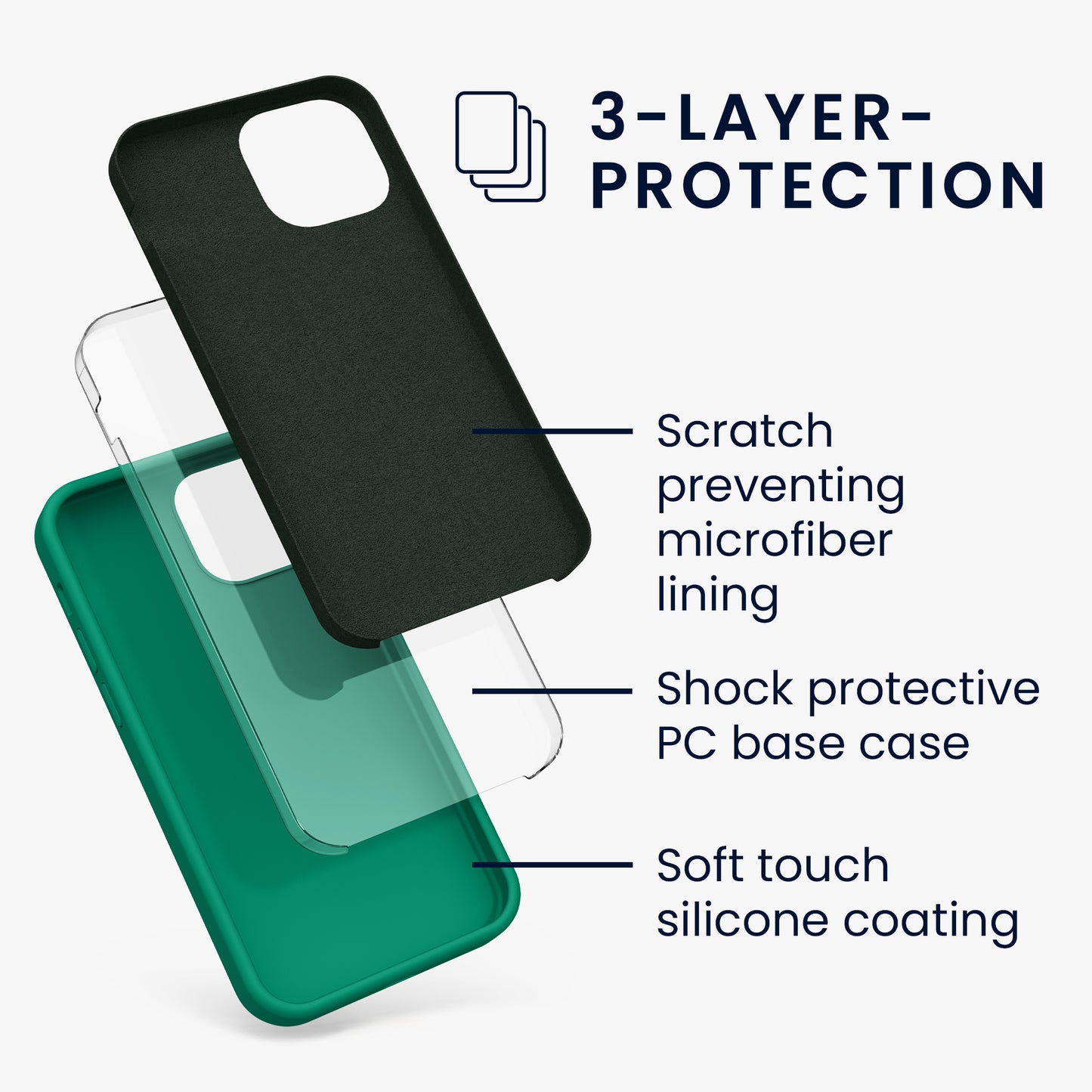 kwmobile Phone Case for iPhone 13 mini Case, for iPhone 13 mini Cover - Silicone Case - Wireless Charging