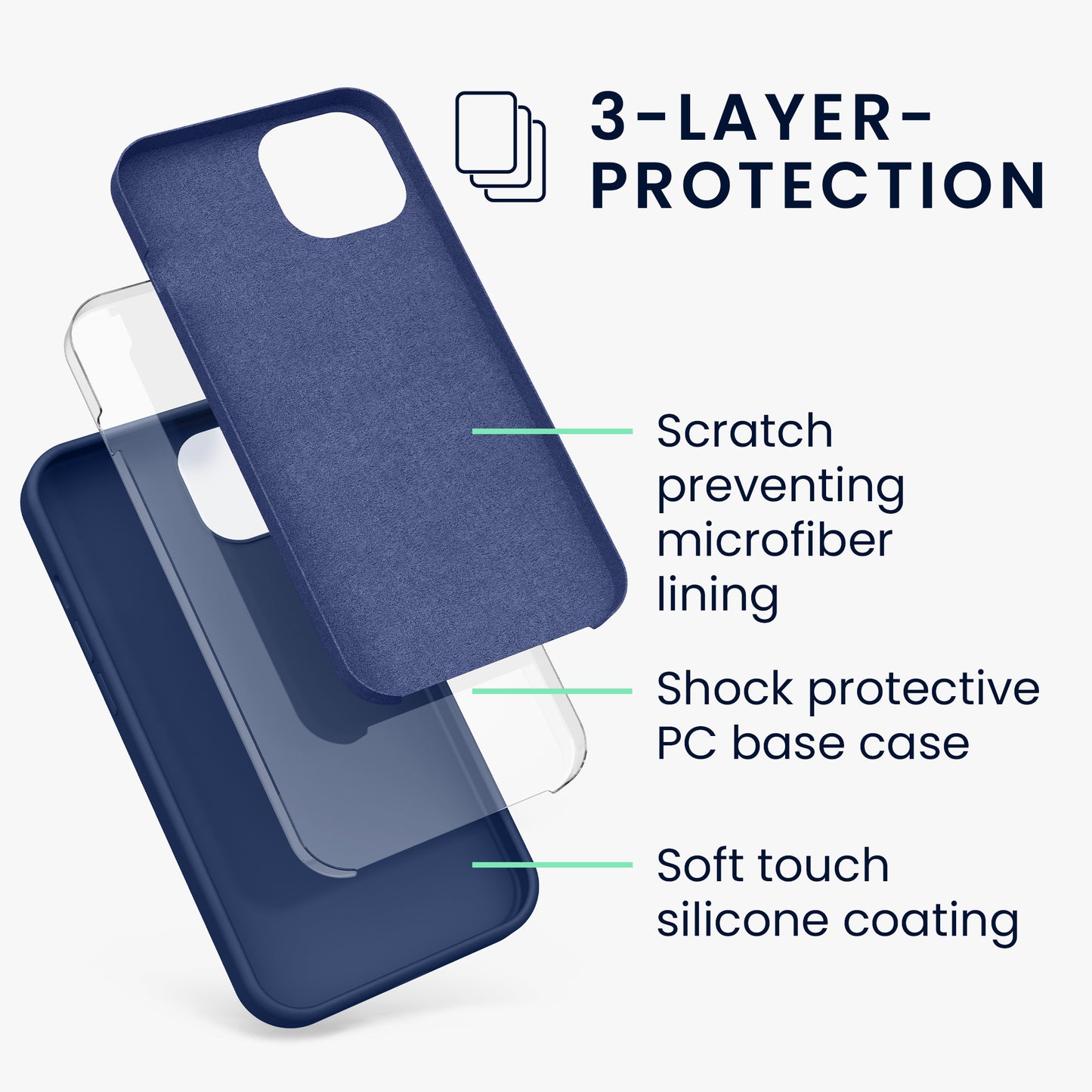kwmobile Phone Case for iPhone 13 - Wireless Charging
