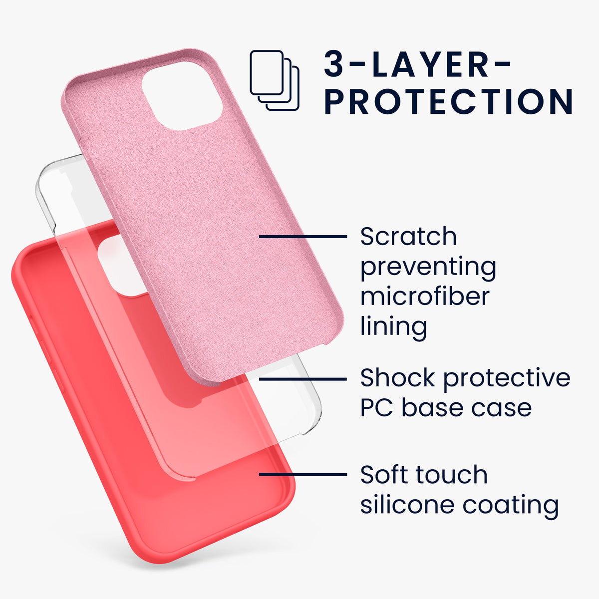 kwmobile Phone Case for iPhone 13 - Wireless Charging