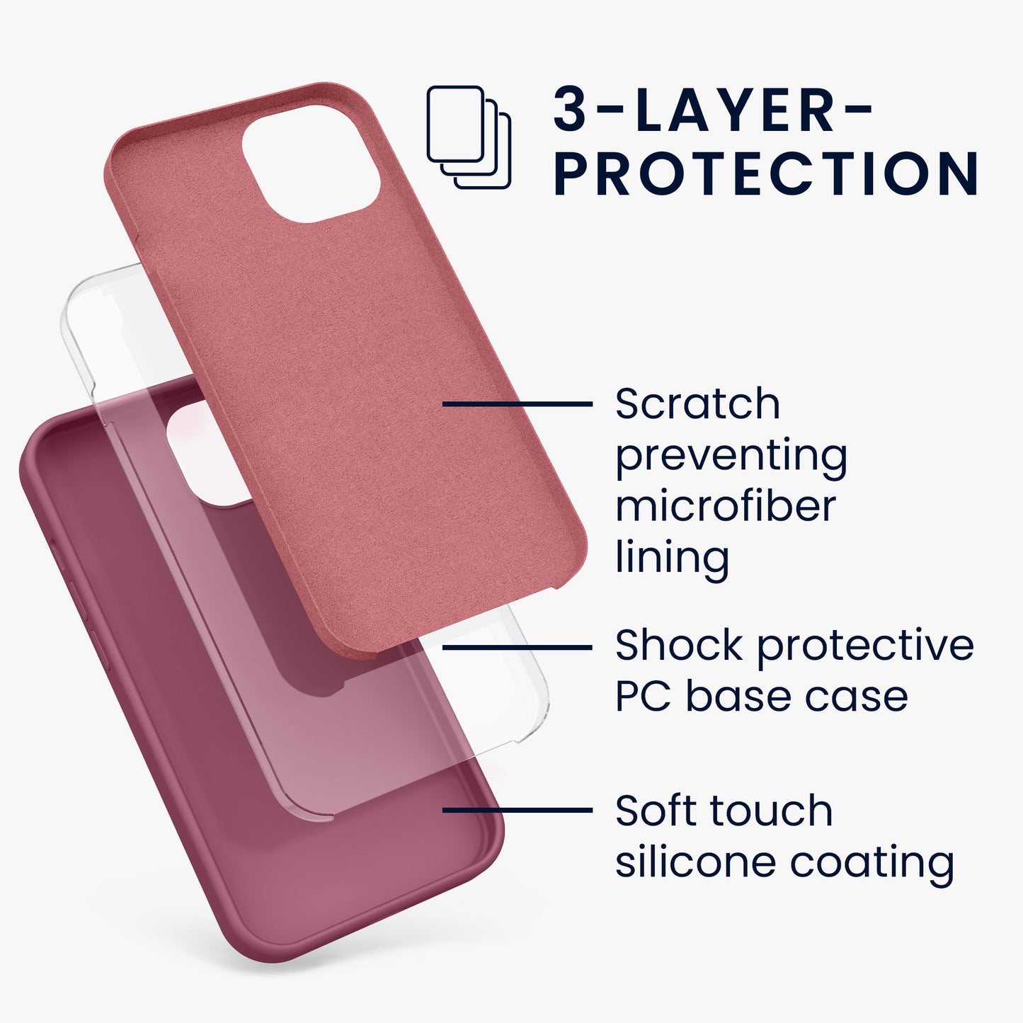 kwmobile Phone Case for iPhone 13 - Wireless Charging