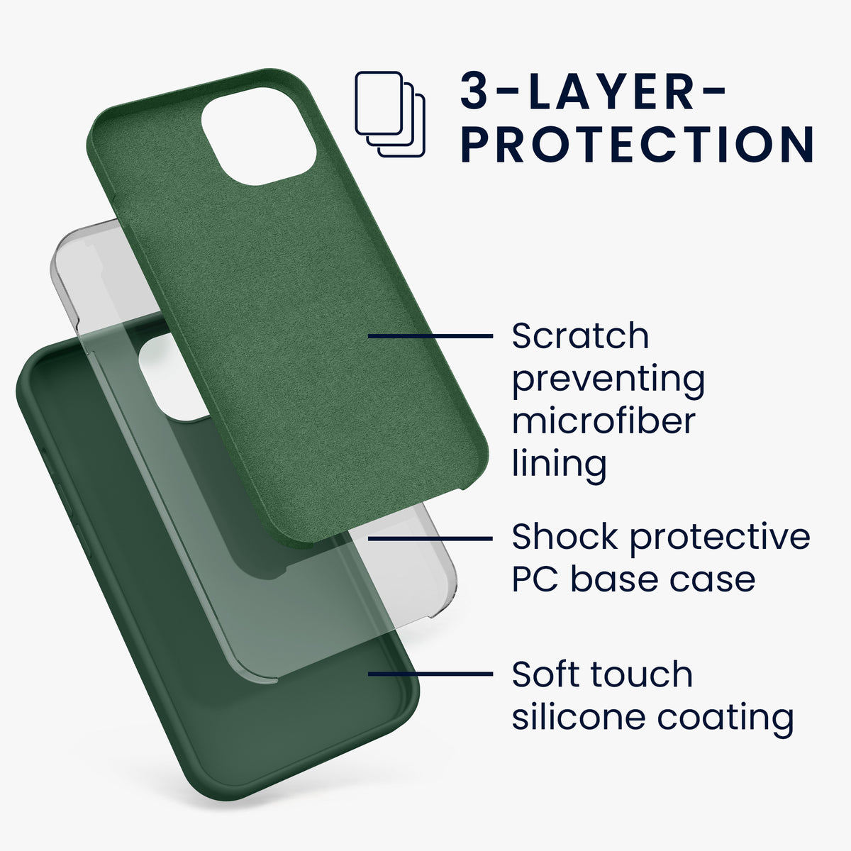 kwmobile Phone Case for iPhone 13 - Wireless Charging