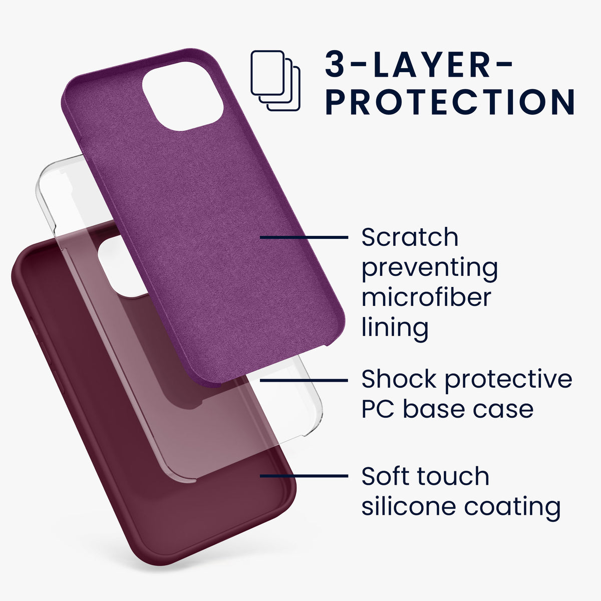 kwmobile Phone Case for iPhone 13 - Wireless Charging