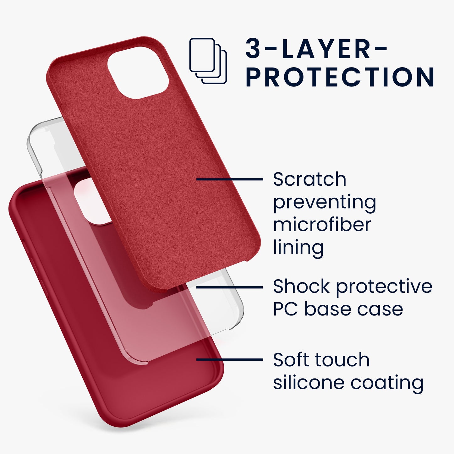 kwmobile Phone Case for iPhone 13 - Wireless Charging