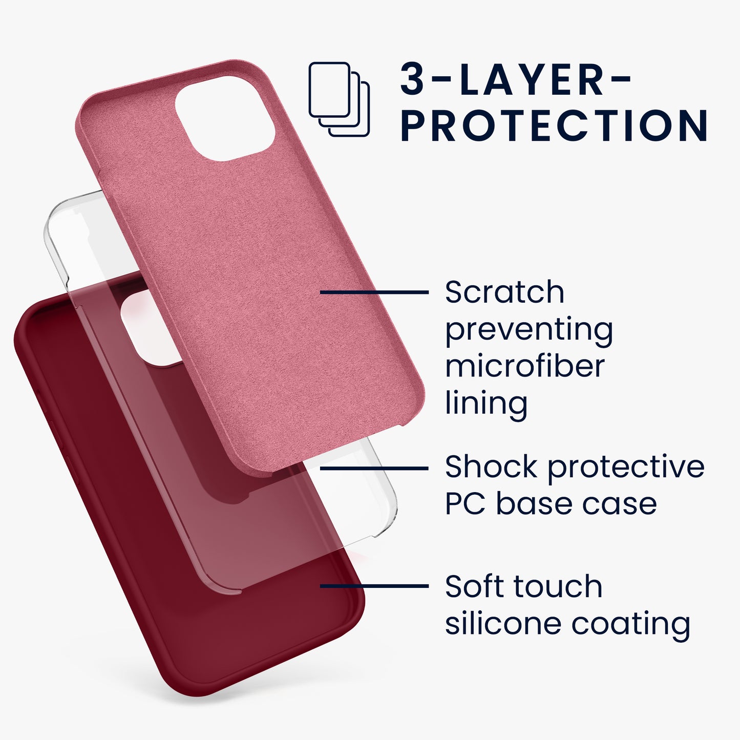kwmobile Phone Case for iPhone 13 - Wireless Charging