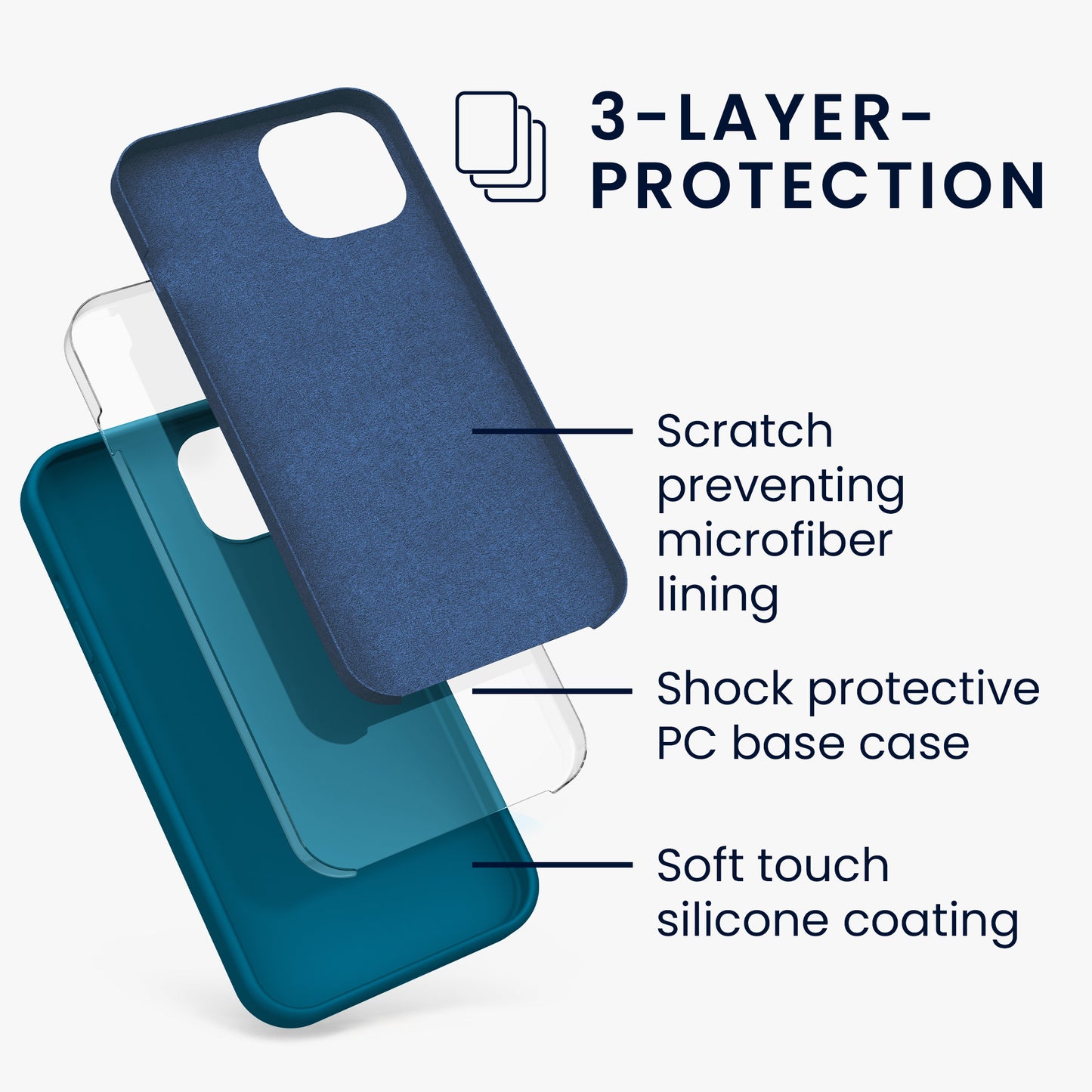 kwmobile Phone Case for iPhone 13 - Wireless Charging