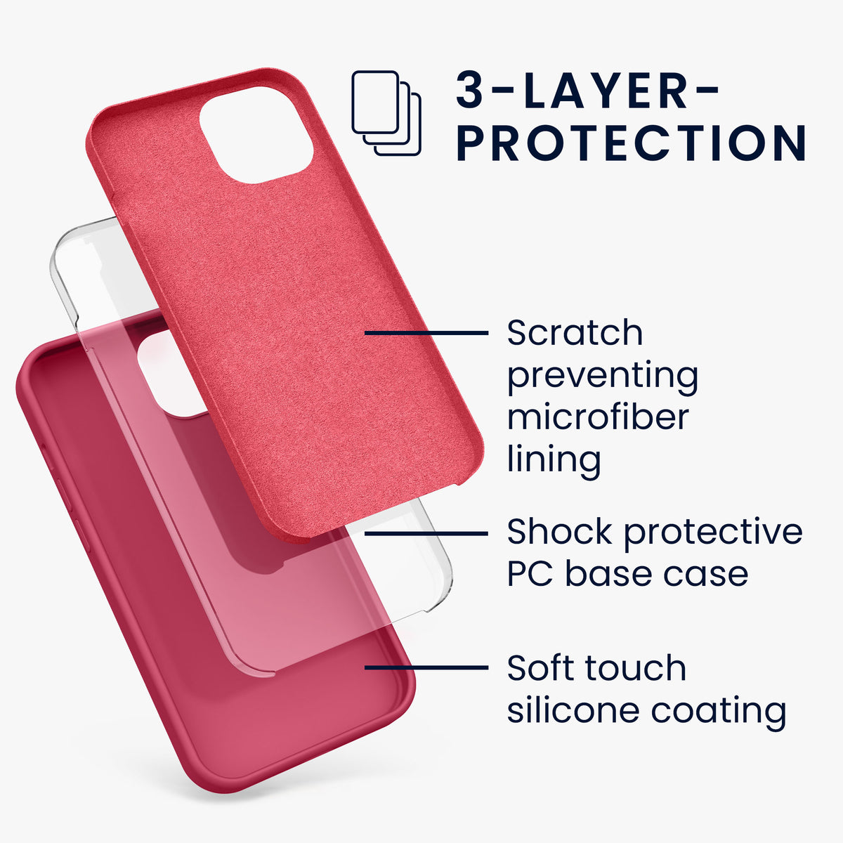 kwmobile Phone Case for iPhone 13 - Wireless Charging