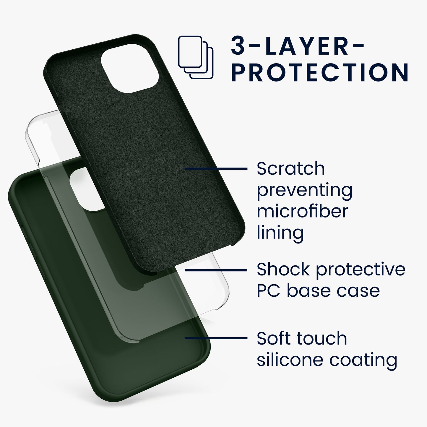 kwmobile Phone Case for iPhone 13 - Wireless Charging
