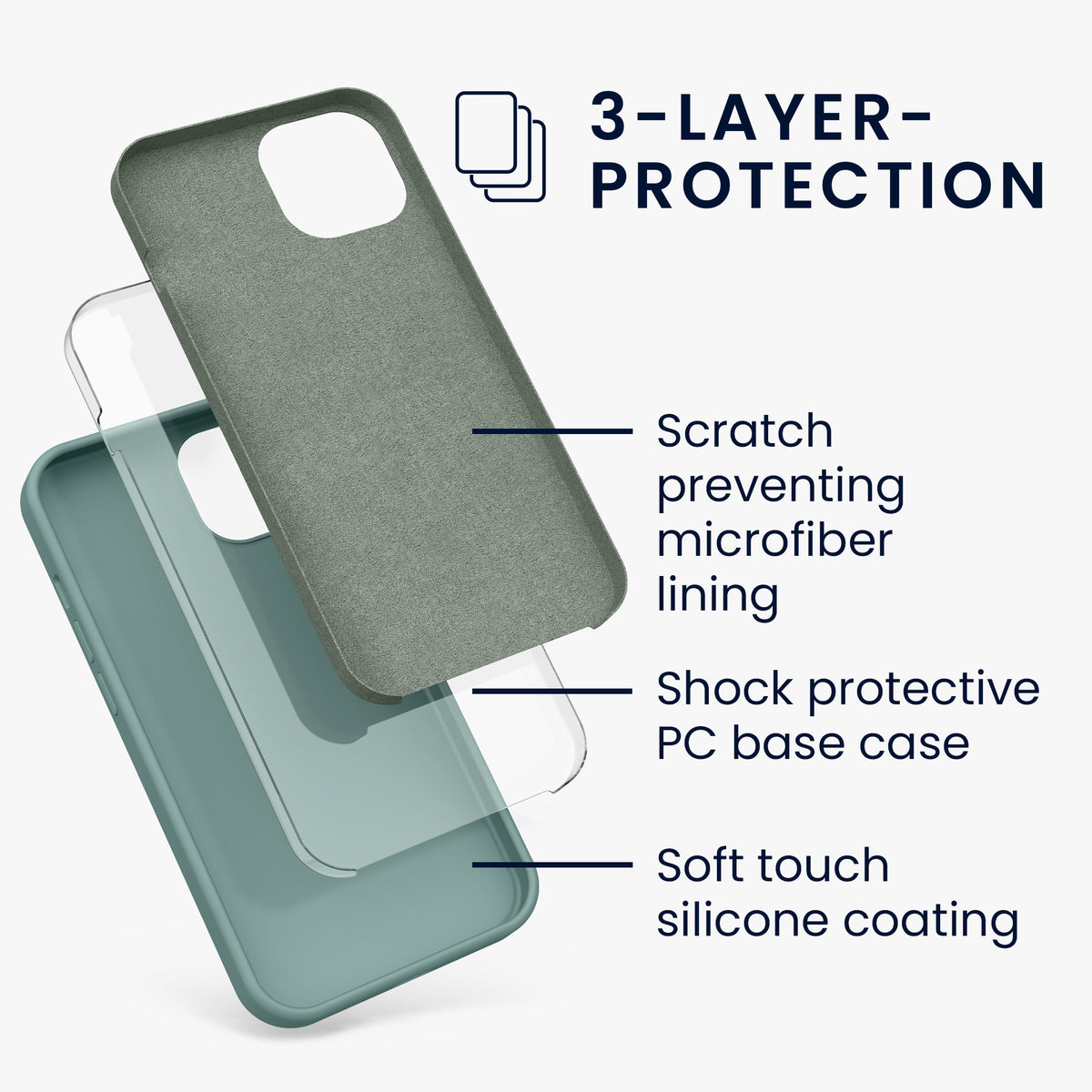 kwmobile Phone Case for iPhone 13 - Wireless Charging