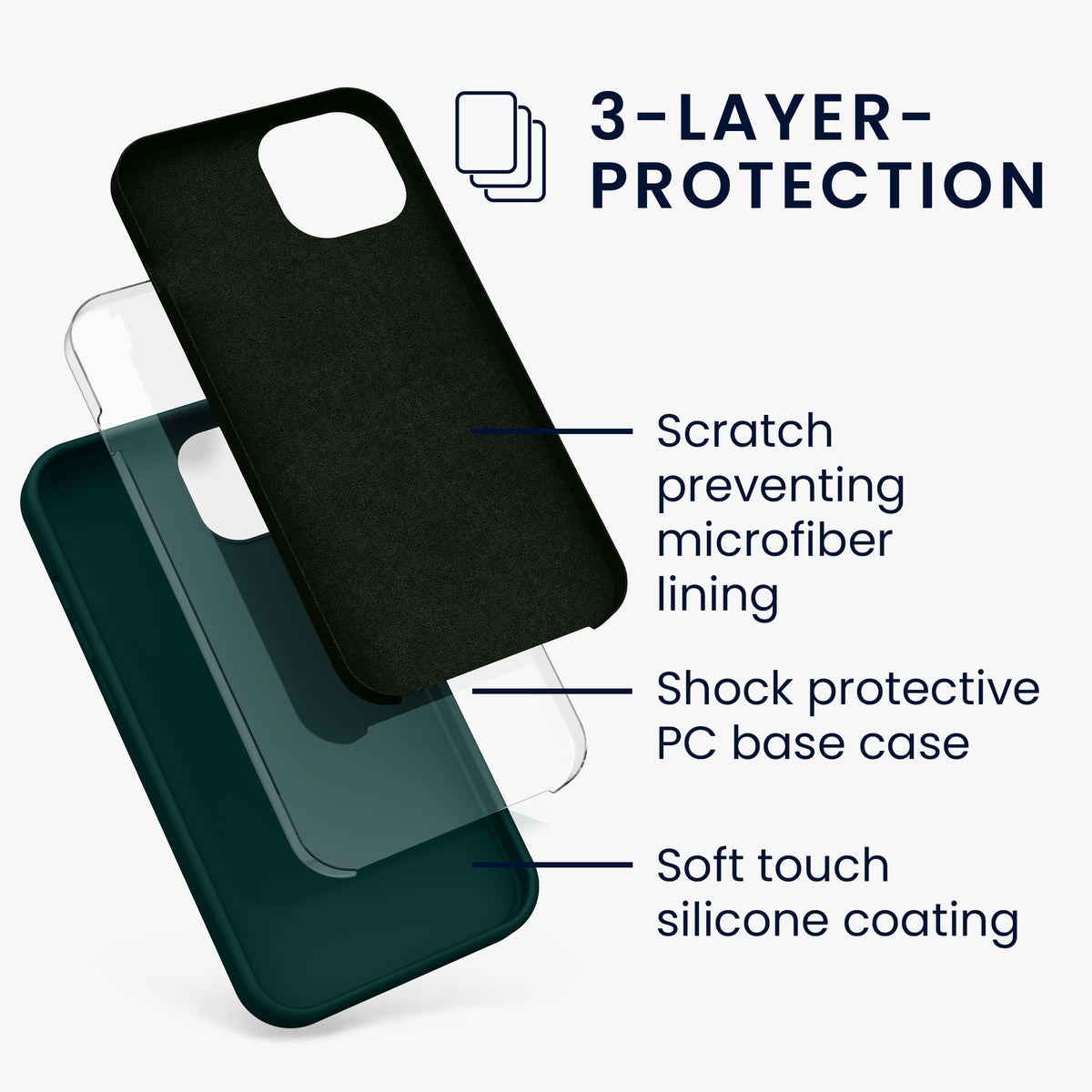 kwmobile Phone Case for iPhone 13 - Wireless Charging