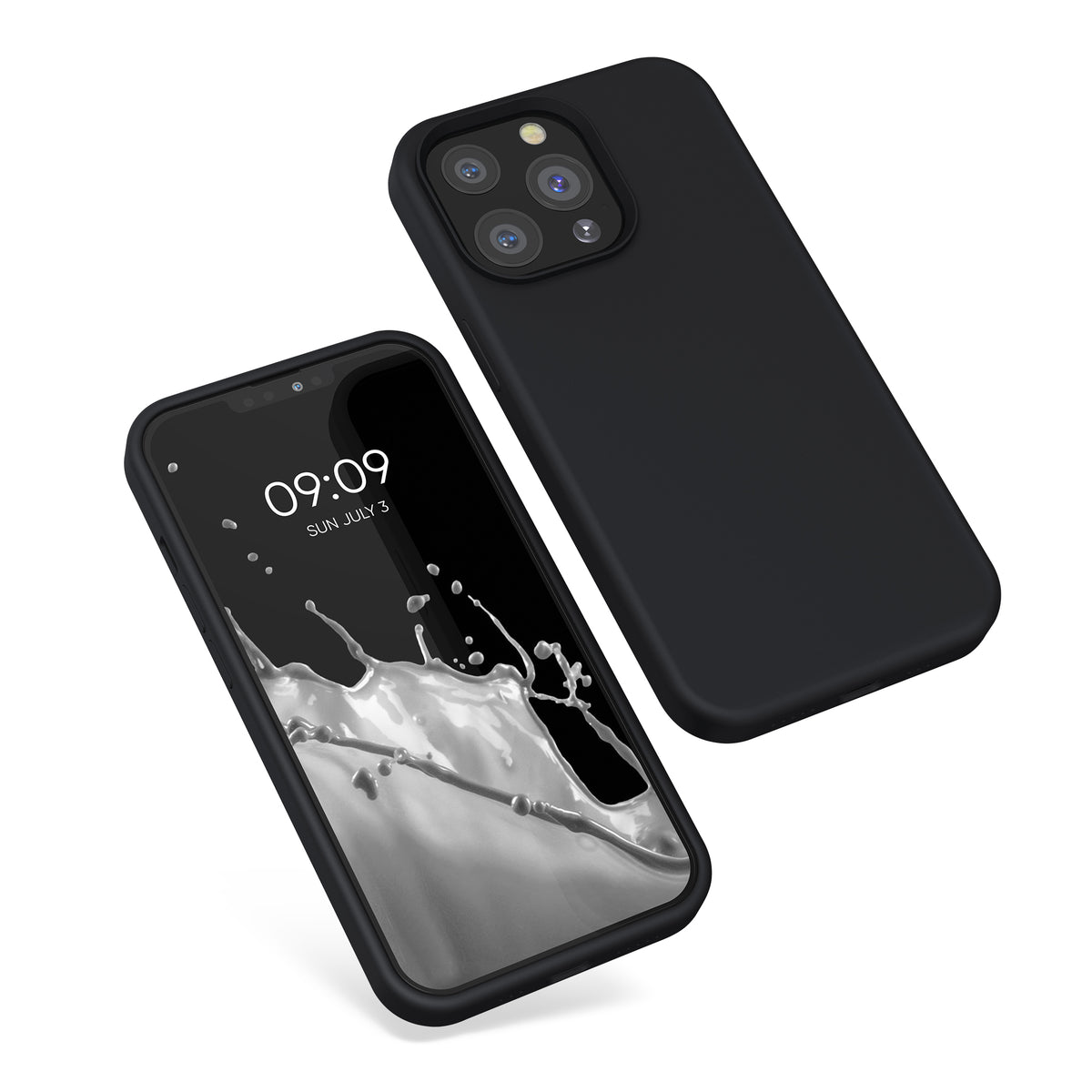 Rubberized Silicone Case for Apple iPhone 13 Pro in Black