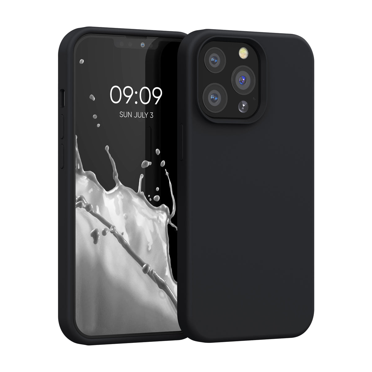 Rubberized Silicone Case for Apple iPhone 13 Pro in Black