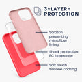 Rubberized Silicone Case for Apple iPhone 13 Pro in Black