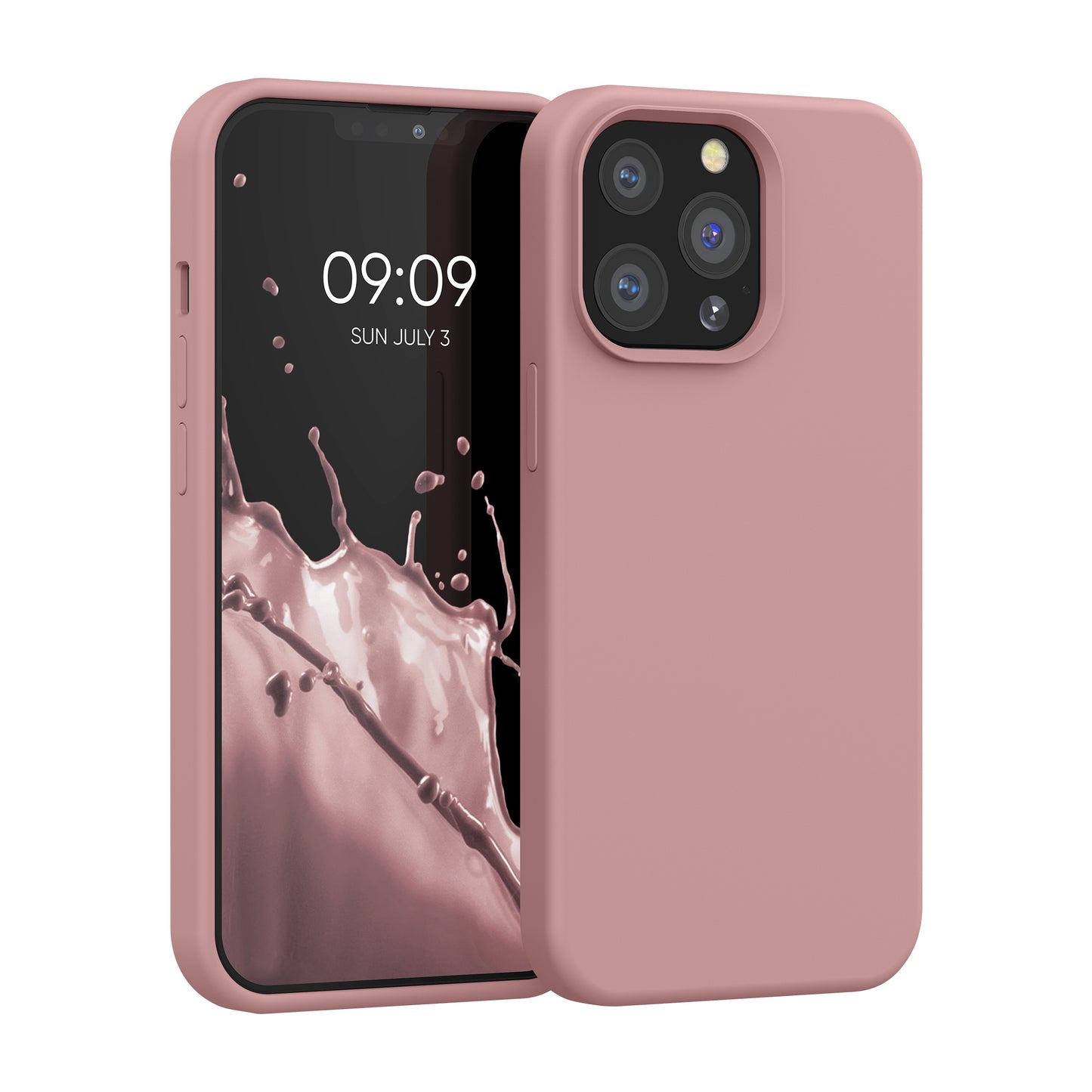 Rubberized Silicone Case for Apple iPhone 13 Pro in Black