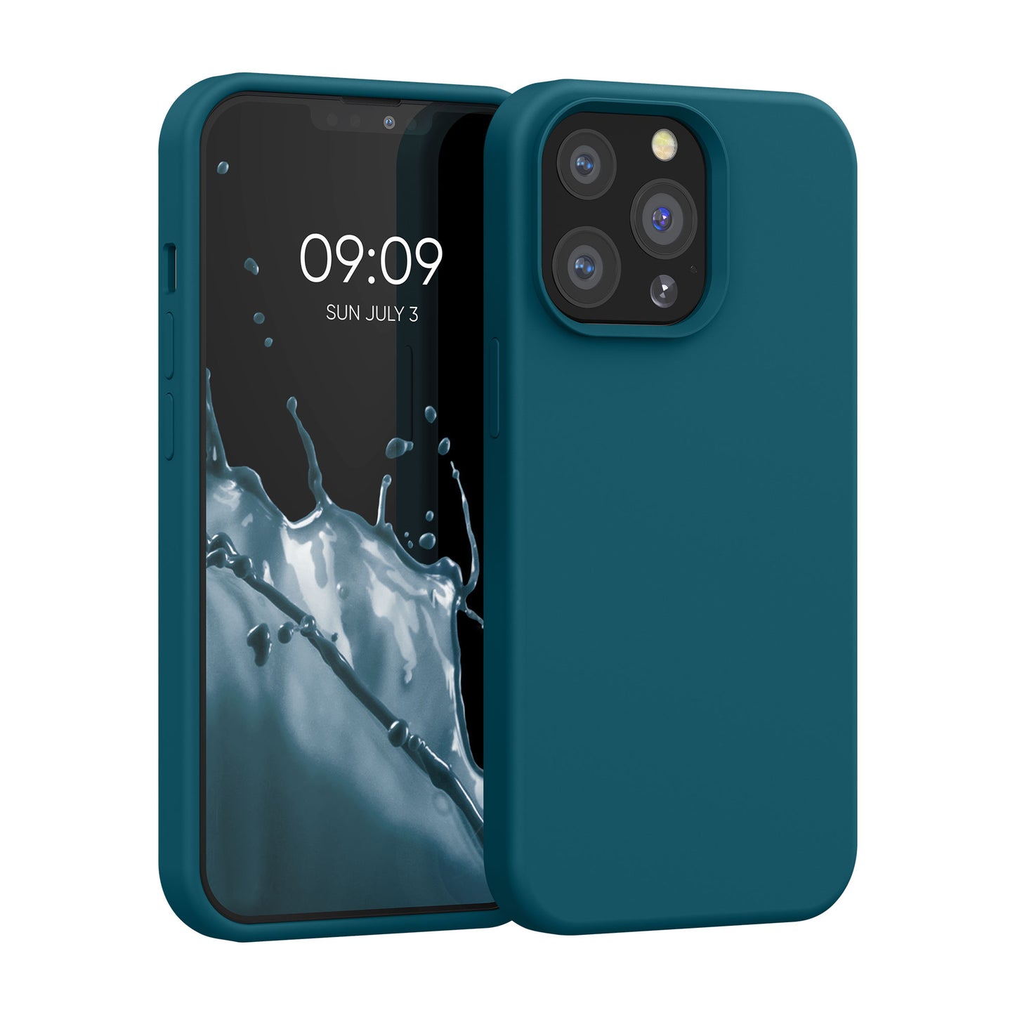 Rubberized Silicone Case for Apple iPhone 13 Pro in Black