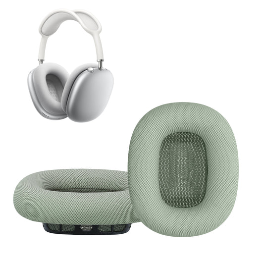 kwmobile 2x Ohr Polster für Apple AirPods Max / AirPods Max 2 Ohrpolster - Ersatz Ohrpolster - Kopfhörer Ersatzteile - Kopfhörer Ersatzpolster für Over Ear Headphones Grün  