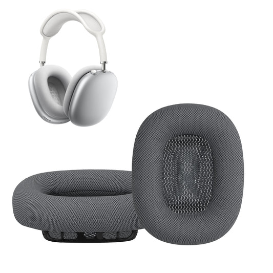 kwmobile 2x Ohr Polster für Apple AirPods Max / AirPods Max 2 Ohrpolster - Ersatz Ohrpolster - Kopfhörer Ersatzteile - Kopfhörer Ersatzpolster für Over Ear Headphones Dunkelgrau  